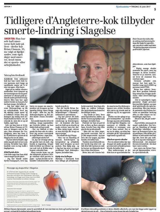 massør og akupunktør Brian Clausen, ejeren af BC-sportsklinik i Slagelse